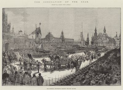 The Coronation of the Czar, the Imperial Procession crossing the Red Square by Frederic de Haenen