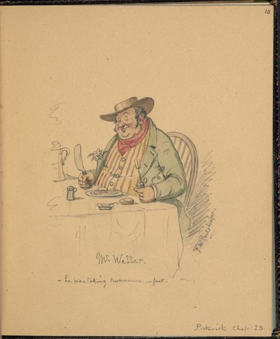 Scene from Pickwick Papers, Mr Weller, from a 