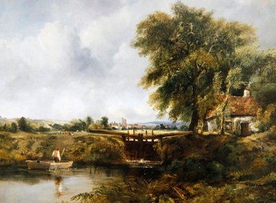Dedham Lock by Frederick Waters Watts