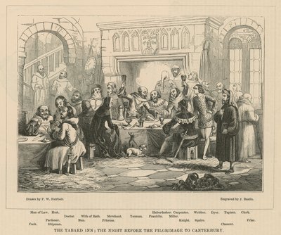 The Tabard Inn, the night before the pilgrimage to Canterbury by Frederick William Fairholt