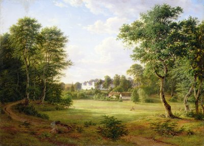 Danish Landscape with a Little Castle by Frederik Kiaerskou