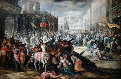 The Reconciliation between the Romans and the Sabines by Frederik Valckenborch