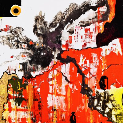 Bold Orange Abstract by Fredrik Olsen