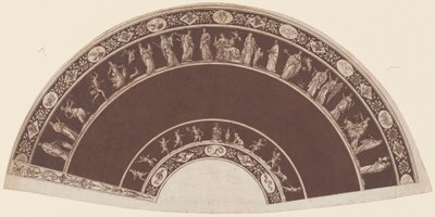 A Fan with Classical Figures Processing to Apollo by French 18th Century
