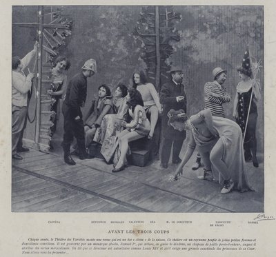 Actors and actresses at the Theatre des Varietes, Paris by French Photographer
