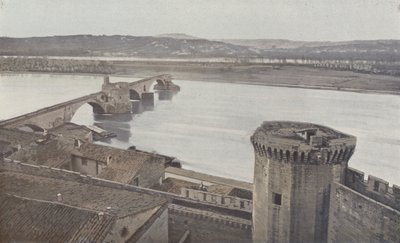 Avignon, Fortifications and Saint Benezet Bridge by French Photographer