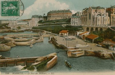 Biarritz, Le Port des Pecheurs. Postcard sent on 25 October 1913 by French Photographer