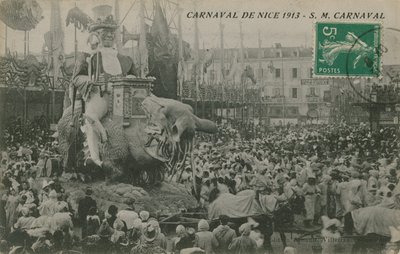 Carnival of Nice 1913. Postcard sent in 1913. by French Photographer