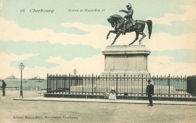 Cherbourg, France, Statue of Napoleon I by French Photographer