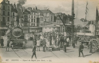 Departure of the Paris express from Dieppe by French Photographer