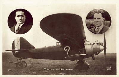 Dieudonne Costes and Maurice Bellonte, French aviators by French Photographer