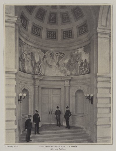Entrance to the American pavilion, Exposition Universelle 1900, Paris by French Photographer