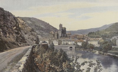 Estaing, General View, Upstream from the Lot by French Photographer