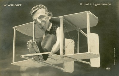 Figurine of Wilbur Wright in a Plane by French Photographer