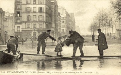 Flooding of Paris, France, January 1910 by French Photographer