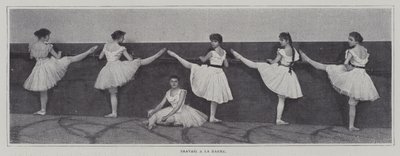 Girls Performing Bar Exercises in a Ballet Class by French Photographer