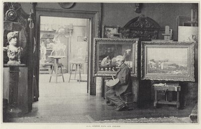 Jean-Leon Gerome in His Workshop by French Photographer