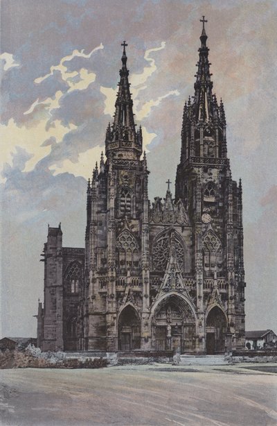 LEpine, Notre-Dame Church, Northwest View by French Photographer
