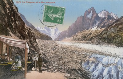 Le Chapeau and the Mer de Glace in the Alps by French Photographer