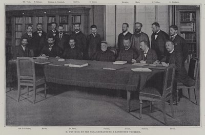 Louis Pasteur and His Collaborators Working on a Vaccine for Croup at the Institut Pasteur in Paris by French Photographer