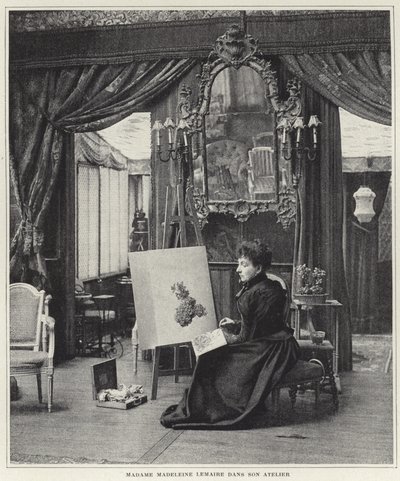 Madeleine Lemaire in Her Workshop by French Photographer
