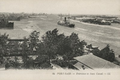Port-Said, Egypt: Entrance to Suez Canal by French Photographer