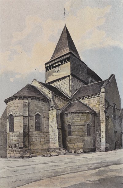 Sancergues, Church, Overall Northeast by French Photographer