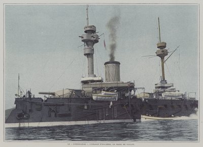 The battleship Formidable in Toulon harbour by French Photographer