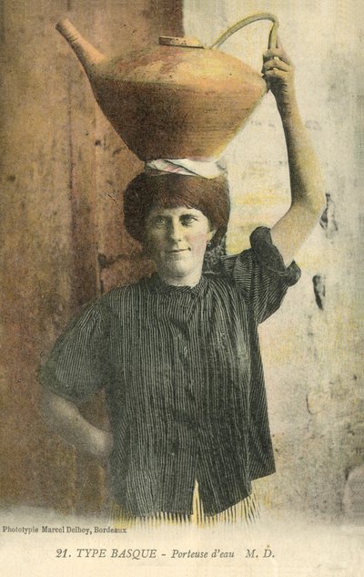 Basque Type, Water Carrier by French Photographer