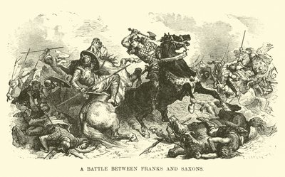 A Battle Between Franks and Saxons by French School