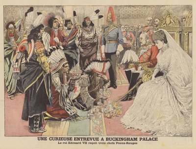 A curious meeting at Buckingham Palace by French School