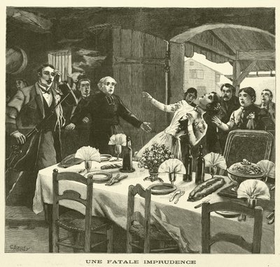A Fatal Act of Recklessness (engraving) by French School