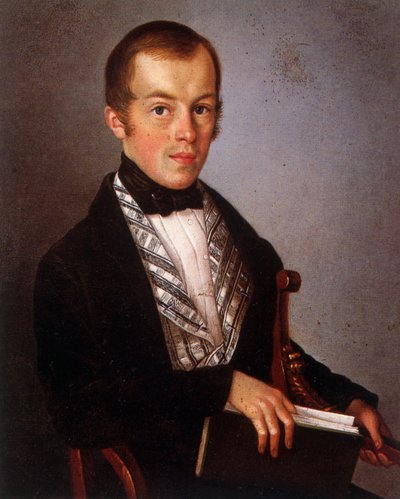 A Man with a Book in His Hand by French School