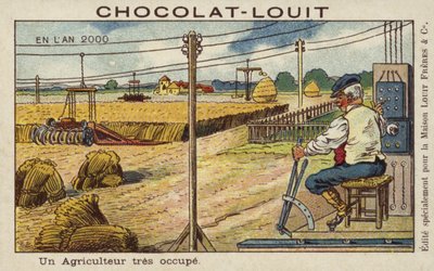 A Very Busy Farmer in the Year 2000 by French School