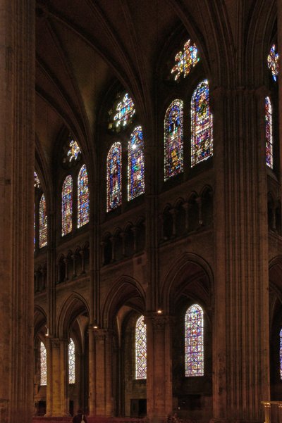 A View of the North Side of the Nave Clerestory Windows by French School