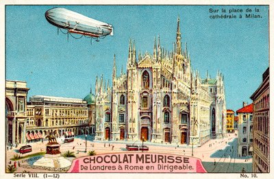 Above the Piazza del Duomo, Milan by French School