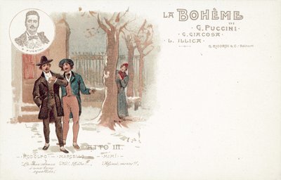 Act Three, La Boheme by French School