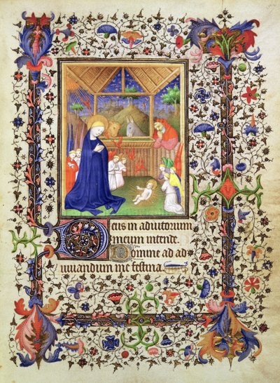 Nativity, from the Chevalier Hours, c.1420 by French School