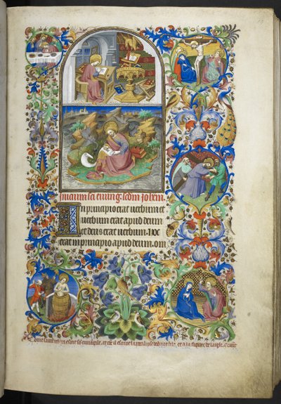Gospel Excerpts Including Extracts from John, Luke, Matthew, and Mark, from Book of Hours (The Bedford Hours) c.1410-30 by French School