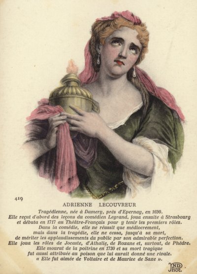 Adrienne Lecouvreur by French School