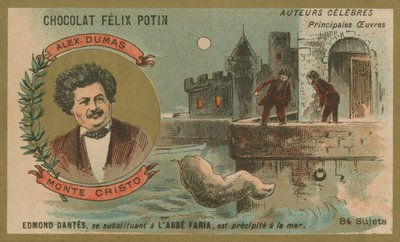 Alexandre Dumas and a Scene from The Count of Monte Cristo by French School