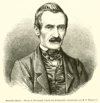 Alexandre Calame (engraving) by French School