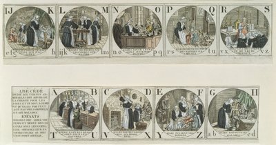 Alphabet primer depicting the work of the Sisters of Charity, early nineteenth century by French School