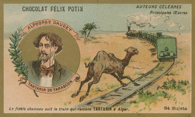 Alphonse Daudet and a Scene from Tartarin de Tarascon by French School