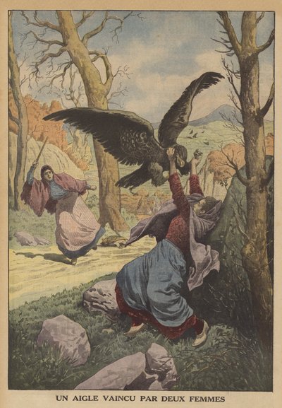 An Eagle Defeated by Two Women by French School