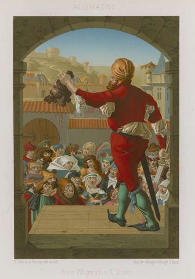 An Executioner Holds Up the Head of the Executed by French School