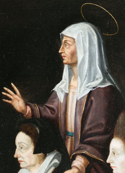 Anne Aubery and Her Protector (detail) by French School
