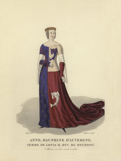 Anne of Auvergne, wife of Louis II, Duke of Bourbon by French School
