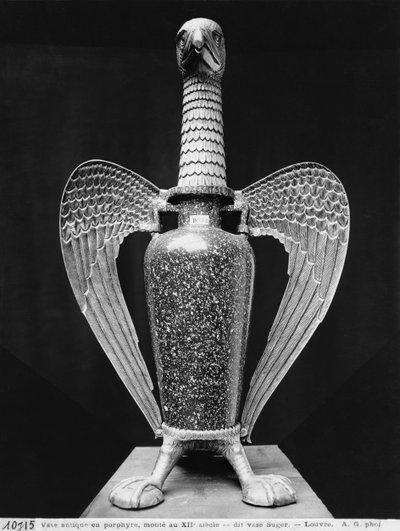 Antique vase transformed to a liturgical ewer set in a 12th century gold mount, known as the 