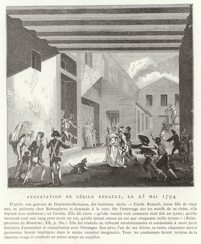 Arrest of Cecile Renault, Paris, 23 May 1794 by French School
